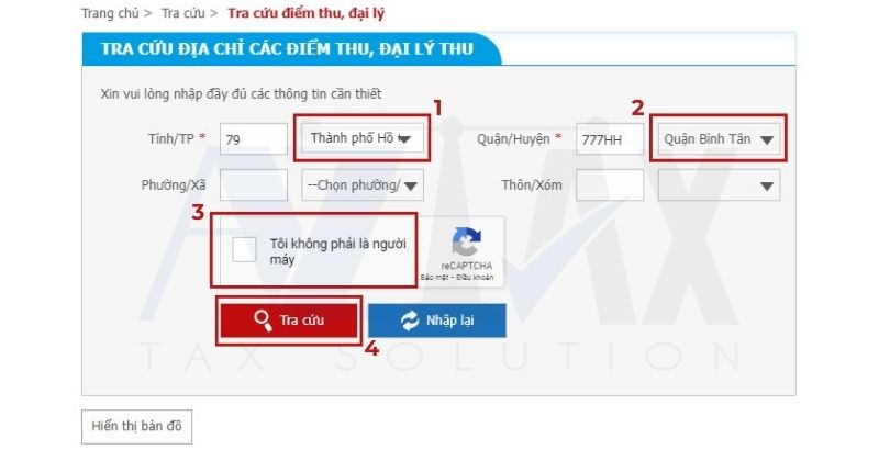 Nhập đầy đủ thông tin để tra cứu điểm thu BHXH, BHYT