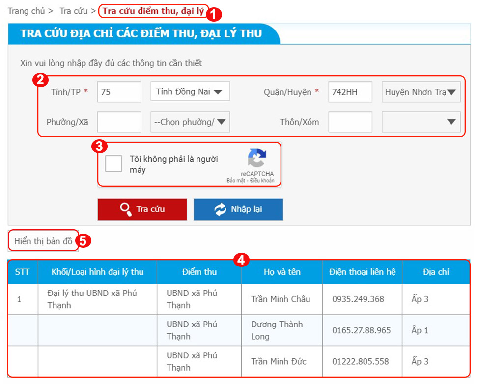 Tra cứu điểm thu BHXH tỉnh Đồng Nai