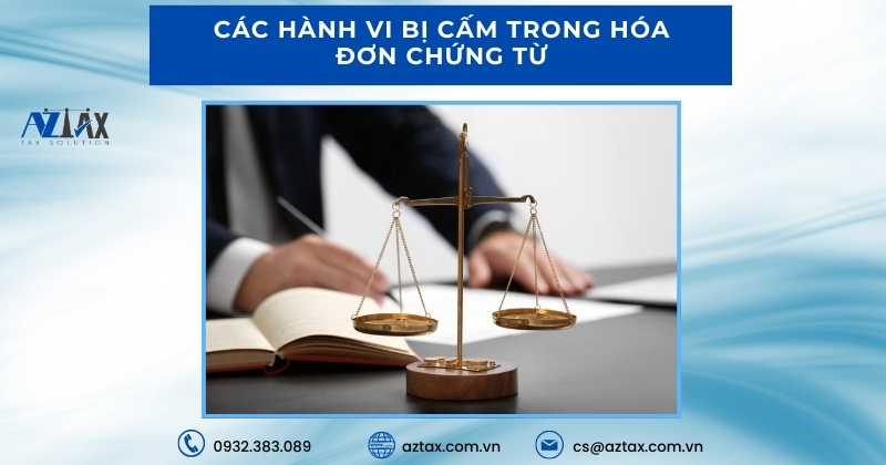Các hành vi bị cấm trong hóa đơn chứng từ