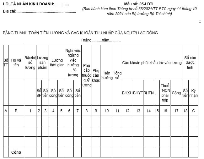 Hướng dẫn lập bảng thanh toán tiền lương mới nhất năm 2024