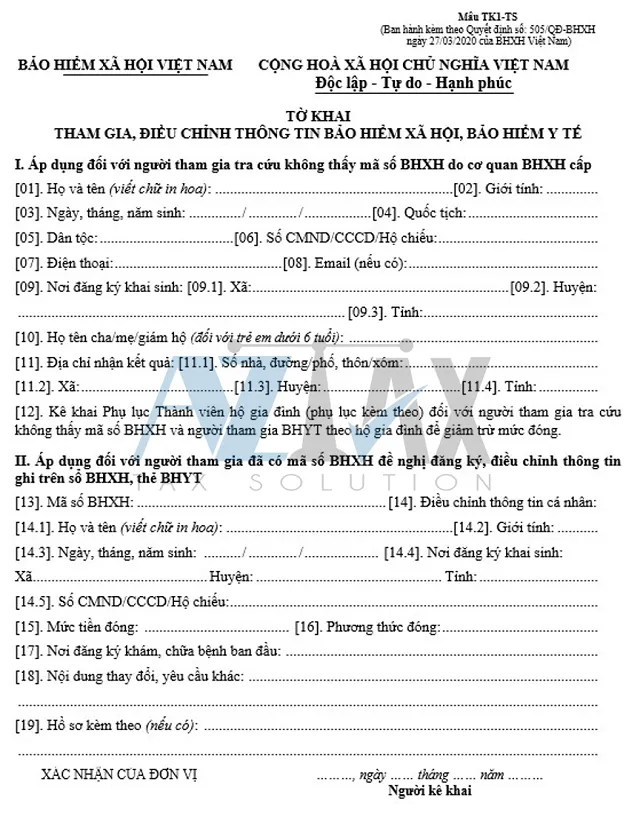 Tải mẫu TK1-TS theo quyết định 505