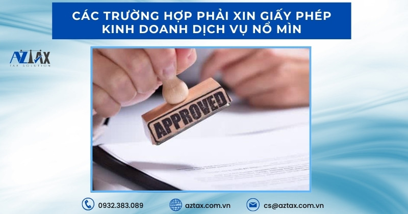 Các trường hợp phải xin giấy phép kinh doanh dịch vụ nổ mìn