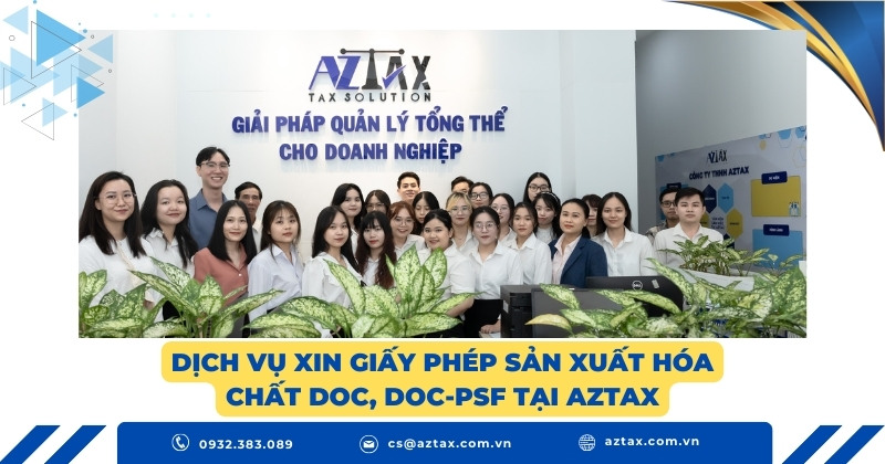 Dịch vụ xin Giấy phép sản xuất hóa chất DOC, DOC-PSF
