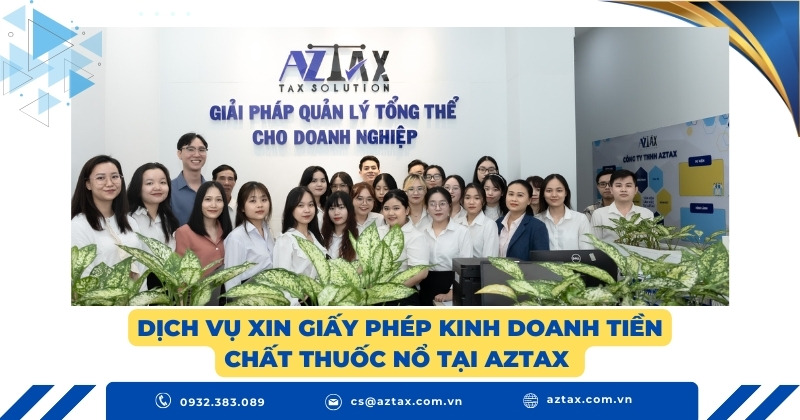 Dịch vụ xin Giấy phép kinh doanh tiền chất thuốc nổ tại AZTAX 