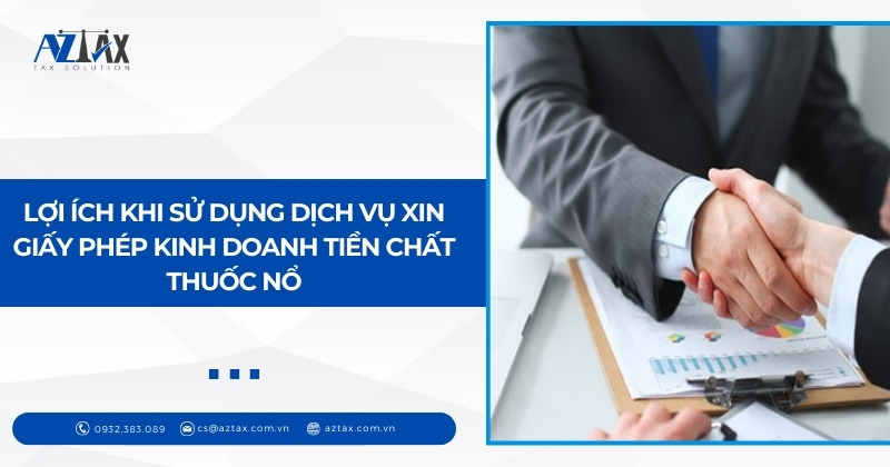 Lợi ích khi sử dụng dịch vụ xin Giấy phép kinh doanh tiền chất thuốc nổ