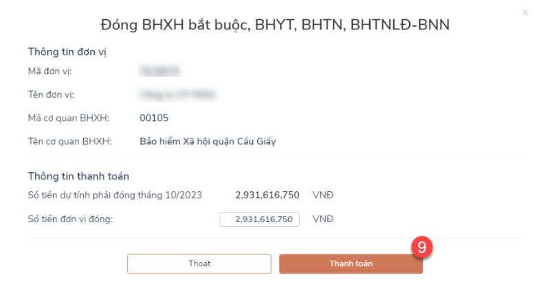 Bấm chọn “Thoát” để thoát khỏi màn hình