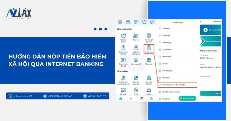 Hướng dẫn nộp tiền bảo hiểm xã hội qua Internet Banking