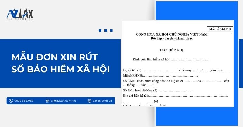 Mẫu đơn xin rút sổ bảo hiểm xã hội