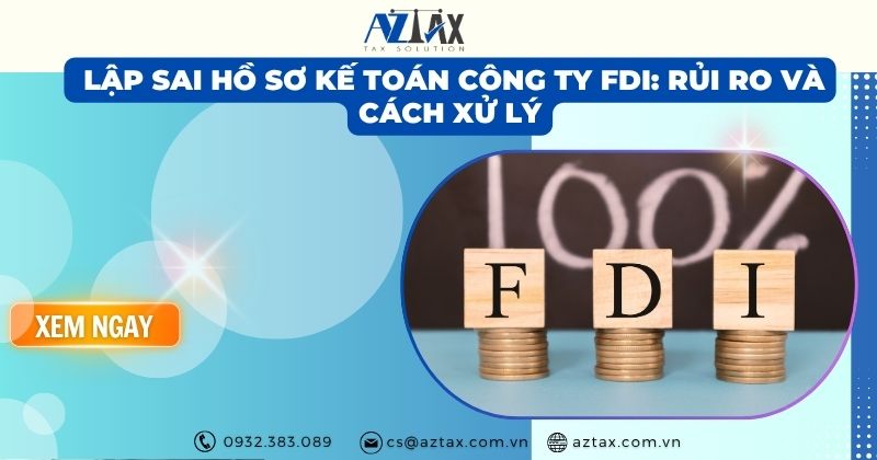 Lập sai hồ sơ kế toán công ty FDI: Rủi ro và cách xử lý