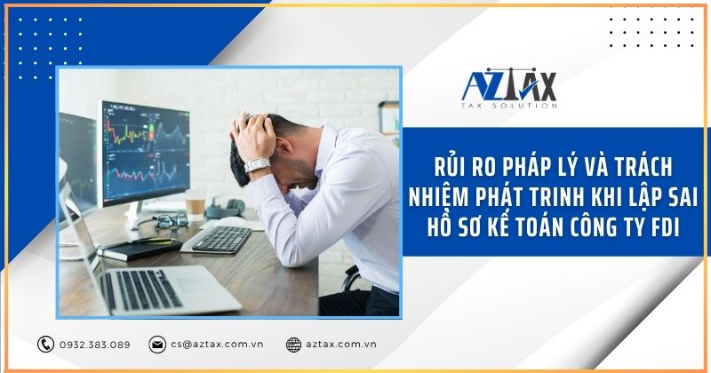 Rủi ro pháp lý và trách nhiệm phát trinh khi lập sai hồ sơ kế toán công ty FDI