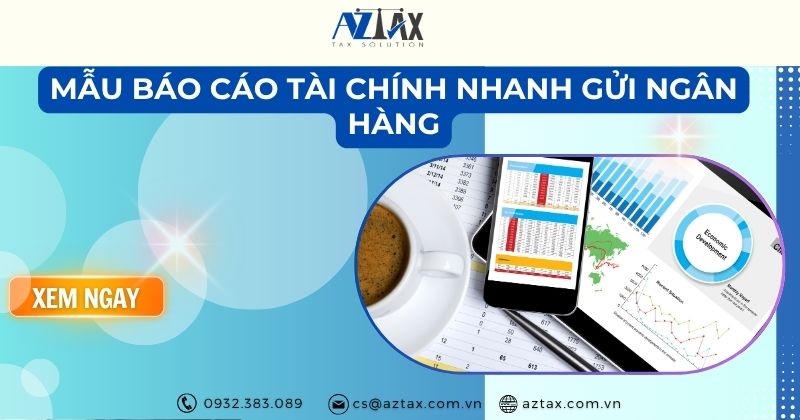 Mẫu báo cáo tài chính nhanh gửi ngân hàng