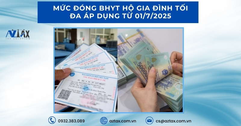 Mức đóng BHYT hộ gia đình tối đa áp dụng từ 01/7/2025