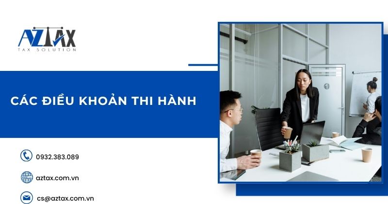 Các điều khoản thi hành
