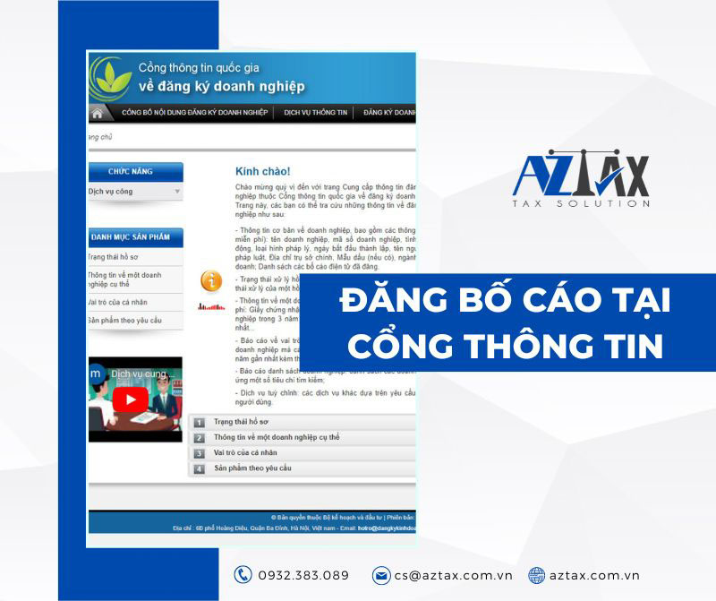 Đăng bố cáo trên cổng thông tin Đăng bố cáo trên cổng thông tin
