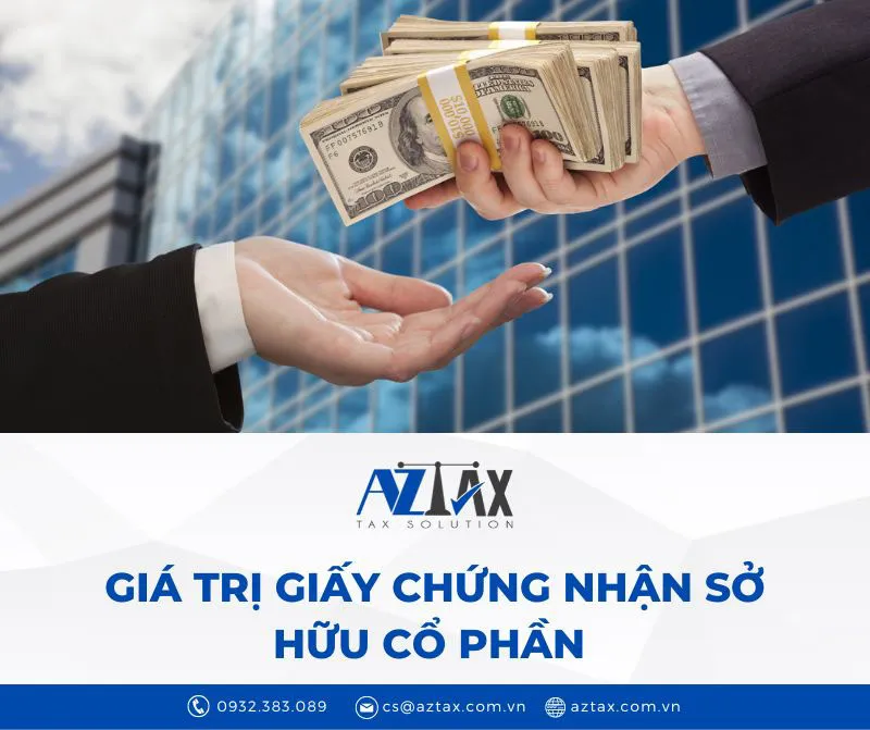 gia tri giay chung nhan so huu co phan cho co dong cong ty