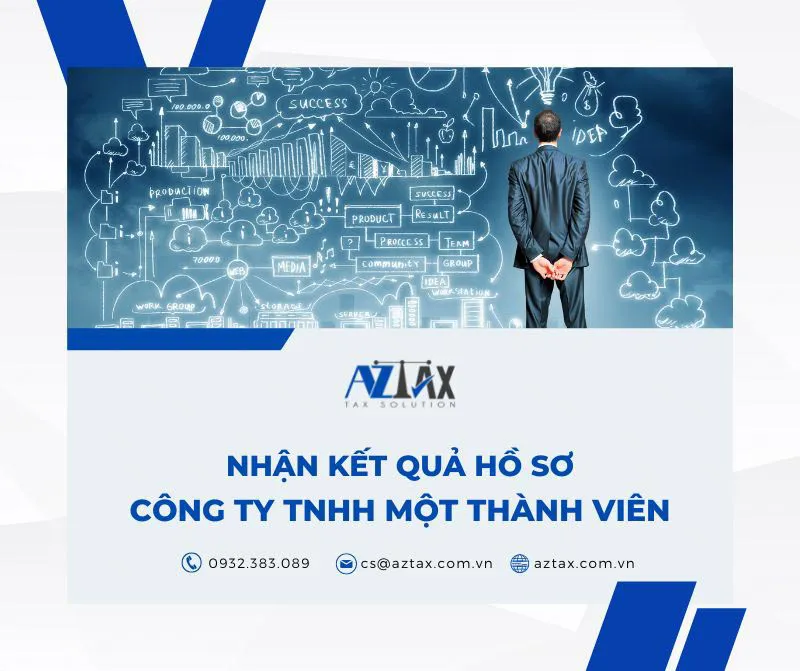 nhan ket qua ho so cong ty tnhh mot thanh vien