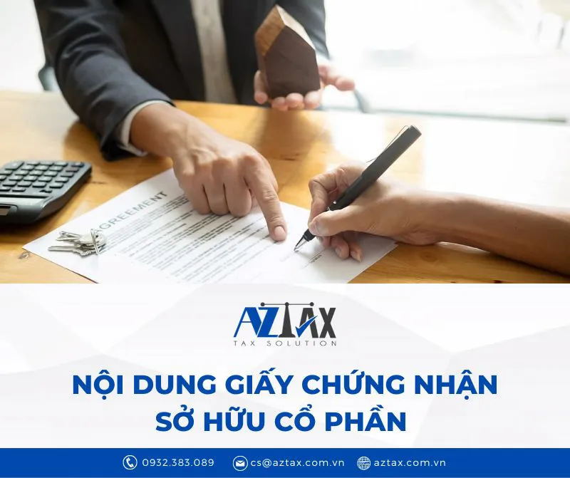 noi dung giay chung nhan so huu co phan