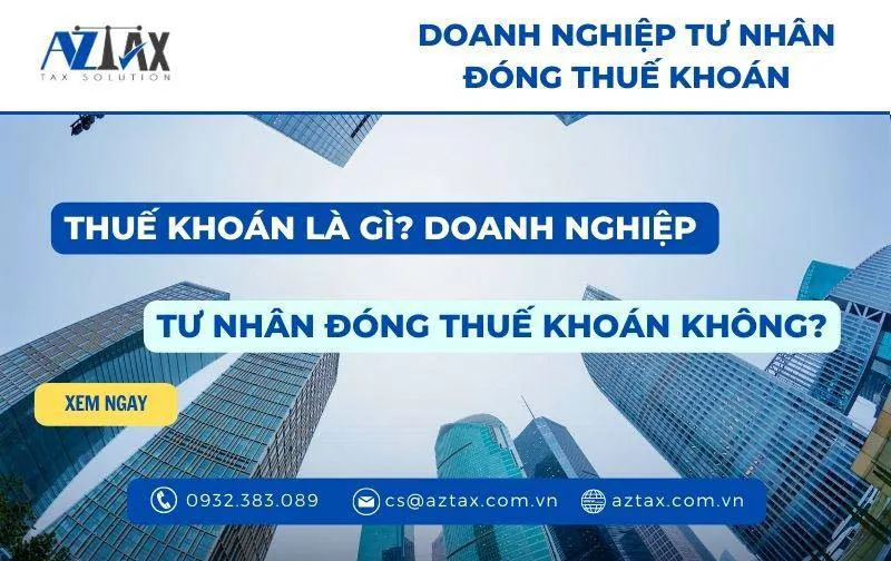 Doanh nghiệp tư nhân đóng thuế khoán