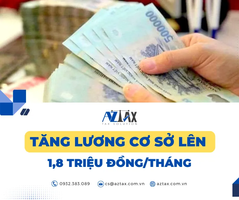 Tăng lương cơ sở lên 1,8 triệu đồng/tháng từ ngày 01/07/2023