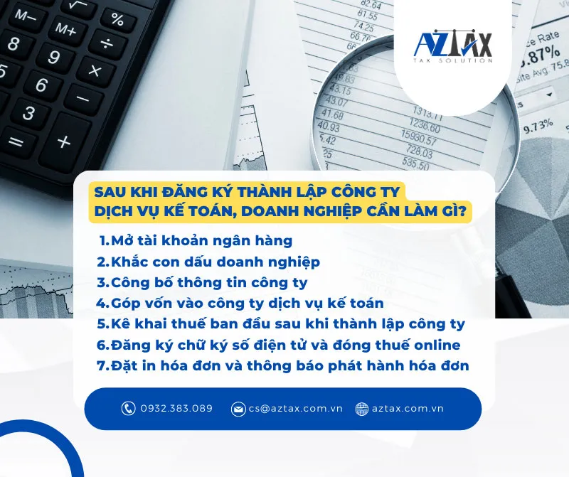 sau khi dang ky thanh lap cong ty dich vu ke toan