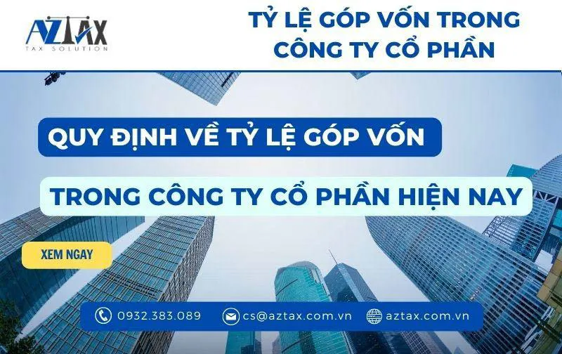 TỶ lệ góp vốn trong công ty cổ phần