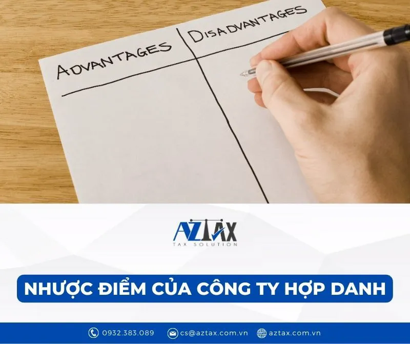 Nhược điểm của công ty hợp danh