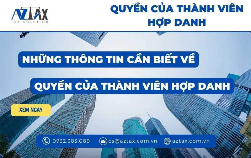 quyen cua thanh vien hop danh