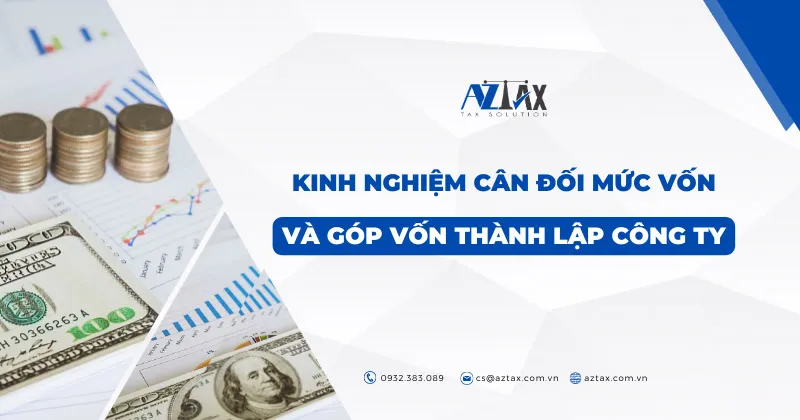 kinh nghiem ve can doi muc von va gop von thanh lap doanh nghiep