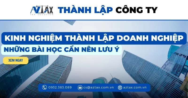 kinh nghiem thanh lap doanh nghiep