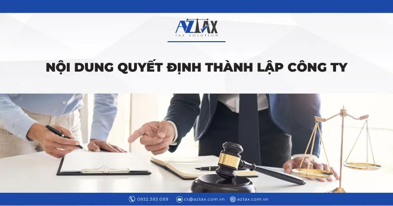 noi dung cua quyet dinh thành lập cty tnhh mtv