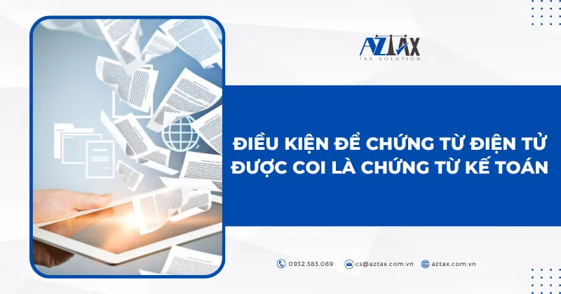 Đieu kien de chung tu dien tu duoc coi la chung tu ke toan