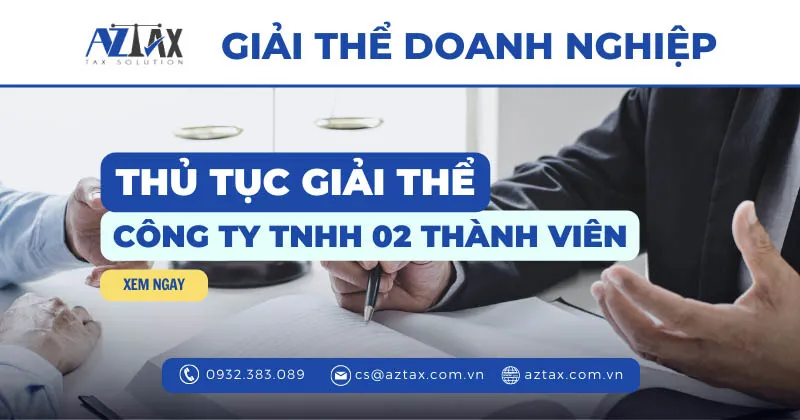 thu tuc giai the cong ty tnhh 02 thanh vien