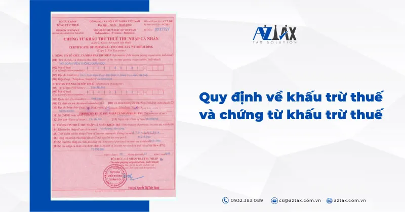 quy dinh ve khau tru thue va chung tu khau tru thue