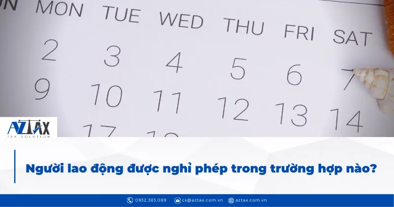 nguoi lao dong duoc nghi phep trong thoi gian nao