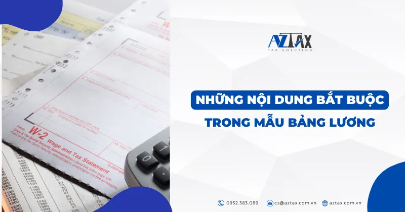 noi dung bat buoc trong mau bang luong