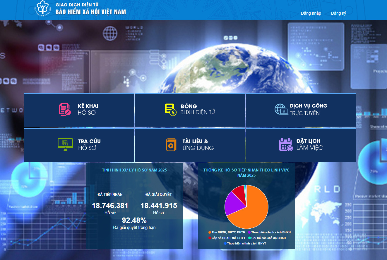 Truy cập Cổng giao dịch điện tử BHXH Việt Nam