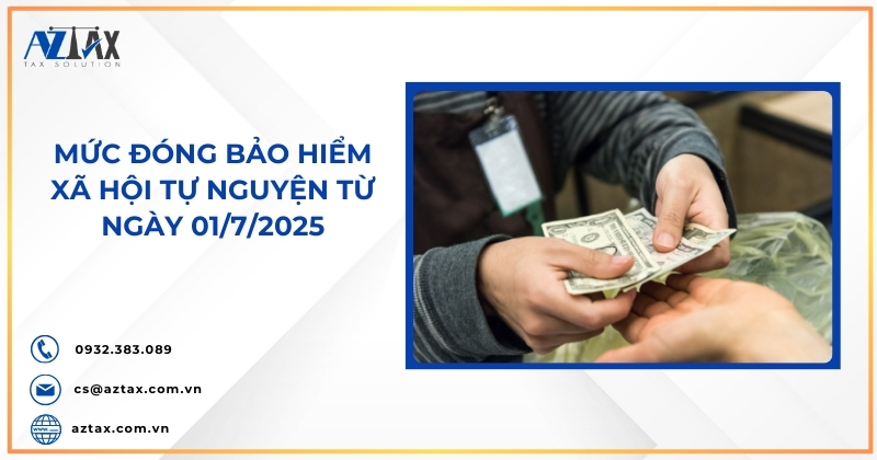 Mức đóng bảo hiểm xã hội tự nguyện từ ngày 01/7/2025