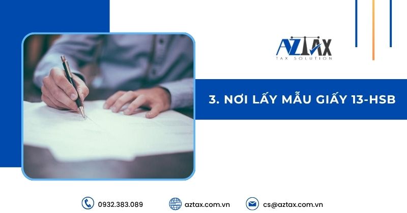 Nơi lấy mẫu giấy 13-HSB