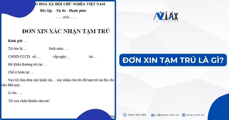 Đơn xin tạm trú là gì?