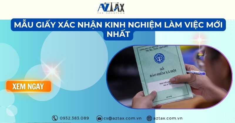 Mẫu giấy xác nhận kinh nghiệm làm việc mới nhất
