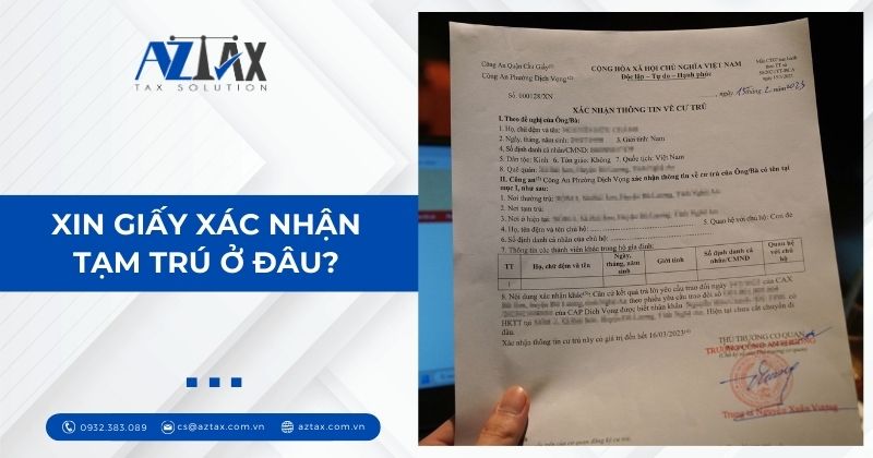 Xin giấy xác nhận tạm trú ở đâu?