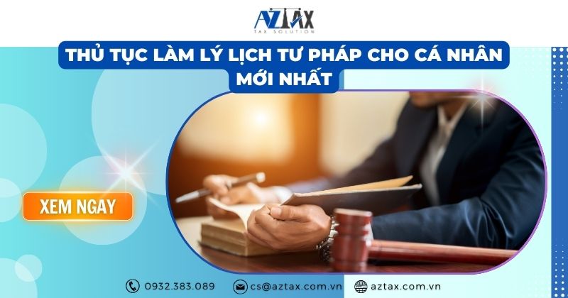 Thủ tục làm lý lịch tư pháp cho cá nhân