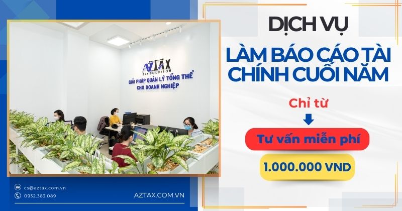 Dịch vụ làm báo cáo tài chính cuối năm;