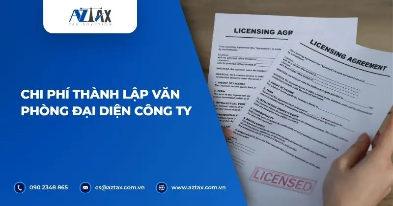 Chi phí thành lập văn phòng đại diện công ty 2026