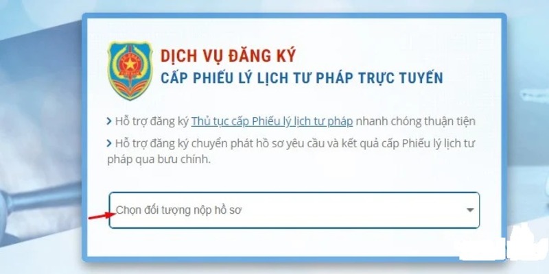 Cổng Dịch vụ đăng ký lý lịch tư pháp trực tuyến