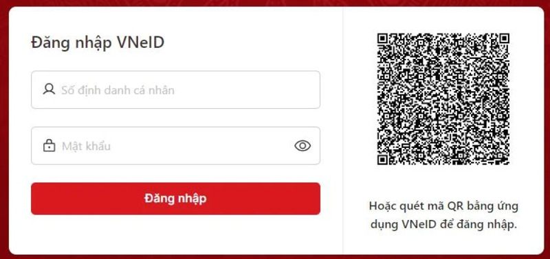 Đăng nhập VNeID