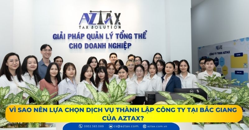 Dịch vụ thành lập công ty tại Bắc Giang của AZTAX