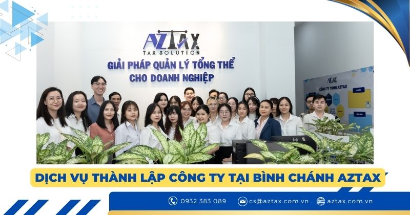 Dịch vụ thành lập công ty tại huyện Bình Chánh của AZTAX