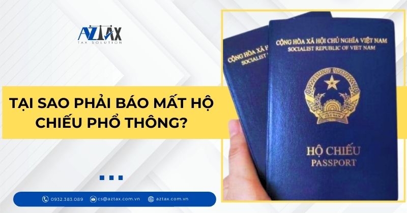 Tại sao phải báo mất hộ chiếu phổ thông?