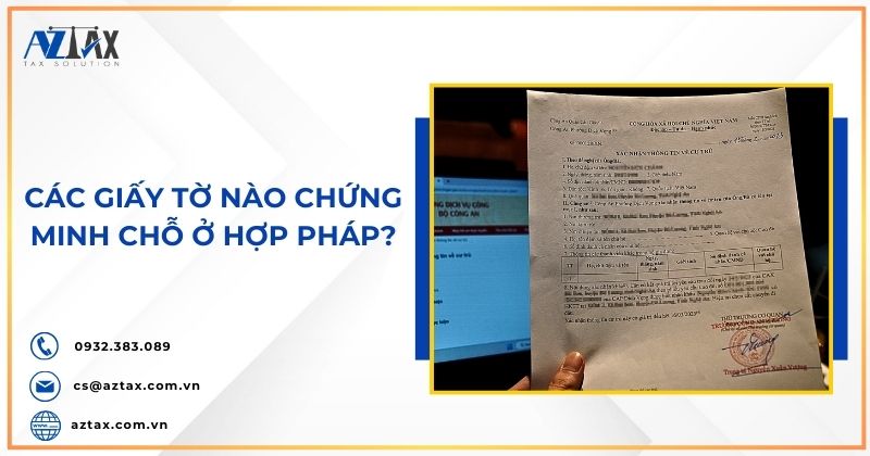 Các giấy tờ nào chứng minh chỗ ở hợp pháp?